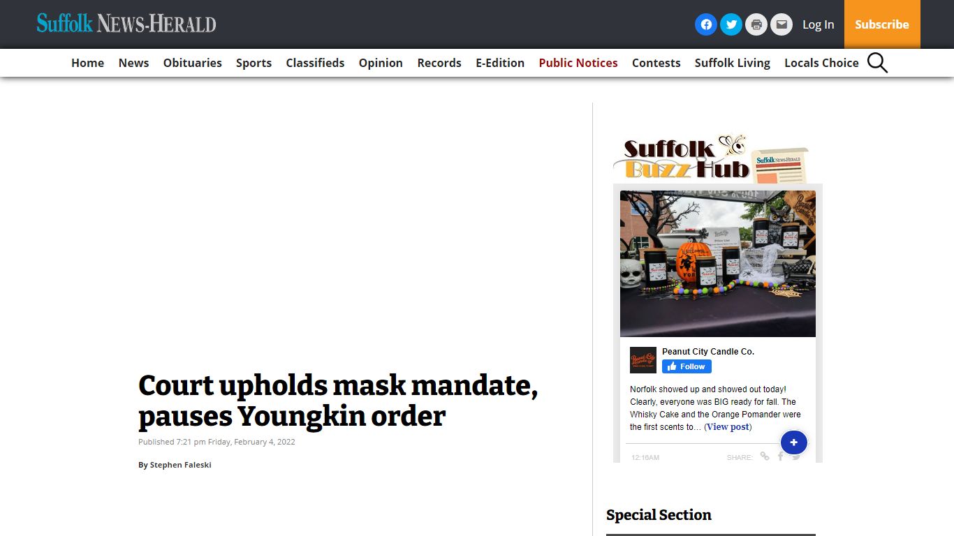 Court upholds mask mandate, pauses Youngkin order - The Suffolk News ...
